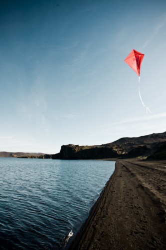 Kleifarvatn með flugdreka